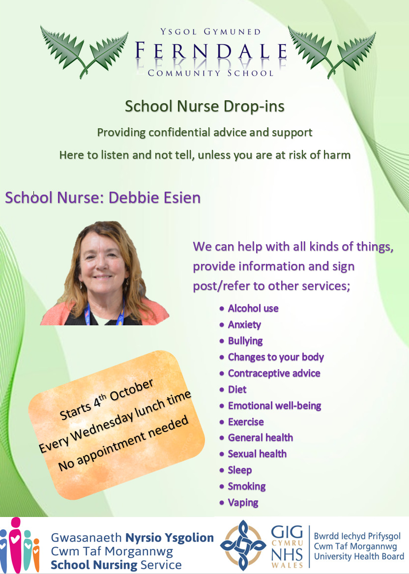 School Nurse drop-in poster
